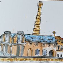 Il mio progetto del corso di Albert Kiefer: Disegno architettonico espressivo con pennarelli colorati. Sketching, Drawing, Architectural Illustration, Sketchbook & Ink Illustration project by Francesca - 10.16.2023