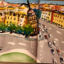 Mi proyecto USK con Gouache. Un progetto di Illustrazione tradizionale, Bozzetti, Disegno, Illustrazione architettonica, Sketchbook e Pittura gouache di amamalaika - 16.10.2023