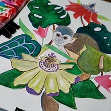My project for course: Floral Illustration with Gouache Paint. Un projet de Illustration numérique, Peinture gouache et Illustration botanique de Karin Goga - 17.10.2023