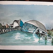 My project for course: Urban Sketching: Capture Your City in Motion. Traditional illustration, Sketching, Drawing, Watercolor Painting, Architectural Illustration, and Sketchbook project by y7dfcnx8rv - 10.17.2023