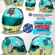 Día 18 Inktober #agv #agvhelmets #ls2helmets #ls2 #shoei #bell #bonustrack #scorpion #arail #ruroc #rurocmoto #helmets #airohhelmet #suomi #roof #inktober #notodoanimacion #3D #characterdesing #inktober2023 #inktober #diseñospersonalizados #moto #motorcy. Un projet de Design  , et 3D de Natalia DN - 17.10.2023