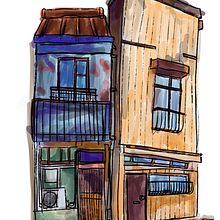 Mi proyecto del curso: Dibujo arquitectónico expresivo con marcadores de colores. Sketching, Drawing, Architectural Illustration, Sketchbook & Ink Illustration project by psmiguelesteban - 10.18.2023