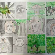 Comic utilitzant diferents tipus de plans. Design, and Character Design project by Eithan Baltodano Puyen - 10.16.2023
