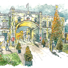 Xmas para McArthurGlen Designer Outlets. Traditional illustration project by Javier Díaz González - 12.05.2022