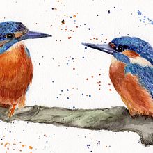 Vögel. Watercolor Painting project by a. kai. - 10.18.2023