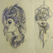 Practice Skins . Tattoo Design, and Portrait Drawing project by Philip Kashouh - 10.18.2023