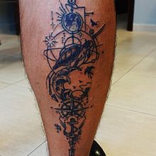 Abstract Geometric Fine Line Tattoo . Tattoo Design project by Philip Kashouh - 10.18.2023