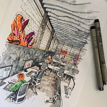 Ilustración para Mural. Traditional illustration, and Design project by Javier Díaz González - 06.03.2023