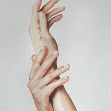 My project for course: Illustration of Hands with Expressive Watercolors. Un projet de Peinture, Aquarelle , et Dessin anatomique de Hela Burkhardt - 19.10.2023
