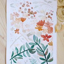 Mon projet du cours : Aquarelle florale créative : renouez avec la nature. Traditional illustration, Painting, Watercolor Painting, and Botanical Illustration project by marga4 - 10.20.2023