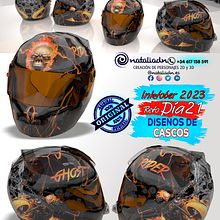 Día 21 Inktober #agv #agvhelmets #ls2helmets #ls2 #shoei #bell #bonustrack #scorpion #arail #ruroc #rurocmoto #helmets #airohhelmet #suomi #roof #inktober #notodoanimacion #3D #characterdesing #inktober2023 #inktober #diseñospersonalizados #moto #motorcy. Un projet de Design  , et 3D de Natalia DN - 20.10.2023