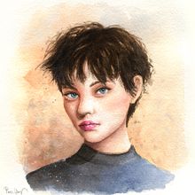 Il mio progetto del corso: Ritratto ad acquerello a partire da una fotografia. Projekt z dziedziny Trad, c, jna ilustracja, Malowanie akwarelą i Portret użytkownika Pina Muscas - 21.10.2023