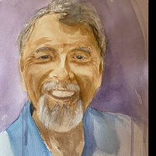 My project for course: Watercolor Portraits: Capture a Model's Personality. Un progetto di Belle arti, Pittura, Pittura ad acquerello e Disegno di ritratti di msdonsey - 23.10.2023
