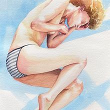 My project for course: The Human Figure in Watercolor. Een project van Traditionele illustratie,  Beeldende kunst, Schilderij, Aquarelschilderen, Realistische tekening y Anatomisch tekenen van michele_marti - 23.10.2023