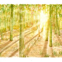 Mon projet du cours : Paysages oniriques à l'aquarelle : capturez la lumière Ein Projekt aus dem Bereich Malerei und Aquarellmalerei von Claire Poyet - 23.10.2023