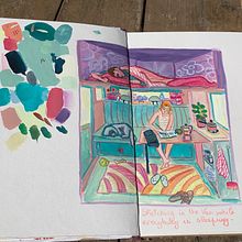 Mon projet du cours : Sketchbook de peintures à la gouache. Projekt z dziedziny Trad, c, jna ilustracja, Sketching,  R, sunek,  R, sunek architektoniczn, Sketchbook i Malowanie gwaszami użytkownika qjfsjp628t - 23.10.2023