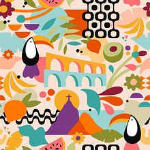Mi proyecto del curso: Diseño de patrones para artículos del hogar. Graphic Design, Product Design, Pattern Design, and Digital Illustration project by Daniela Friedenthal - 10.23.2023