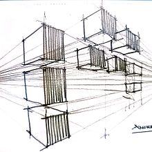 Mi proyecto del curso: Dibujo arquitectónico con acuarela y tinta. Sketching, Drawing, Watercolor Painting, Architectural Illustration, Sketchbook & Ink Illustration project by Andrés Navas - 10.23.2023