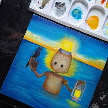 Mi proyecto del curso: Pintura al óleo de la cultura pop con un toque surrealista. Un progetto di Character design, Pittura, Disegno e Pittura ad olio di Carlos Adrián De La Paz Almaraz - 23.10.2023