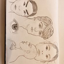 My project for course: Portrait Sketchbooking: Explore the Human Face. Esboçado, Desenho, Desenho de retrato, Desenho artístico, e Sketchbook projeto de Joanne Bayliss - 23.10.2023