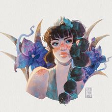 My project for course: Cartoon-Style Character Portraits with Procreate. Un proyecto de Diseño de personajes, Ilustración digital, Dibujo digital y Pintura digital de Pola Green - 23.10.2023