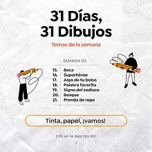 Semana 3 | 31 días, 31 dibujos Ein Projekt aus dem Bereich Traditionelle Illustration und Zeichnung von Ángel Flores - 21.10.2023