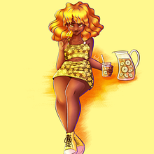 Lazy summer days, a digital illustration : from moodboard to final illustration. Un proyecto de Ilustración digital, Diseño de personajes e Ilustración infantil de ameliemadi - 23.07.2023
