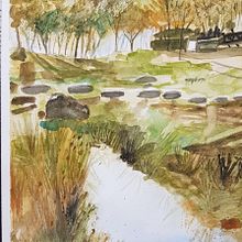 Mi proyecto del curso: Paisajes naturales en acuarela. Fine Arts, Painting, and Watercolor Painting project by martacabrera62 - 10.24.2023
