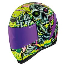Hippie Dippy - Purple - Casco para Icon Motorsports. Un proyecto de Ilustración vectorial y Diseño gráfico de Marcos Cabrera - 25.10.2023