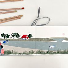 My project for course: Travel Sketchbook Illustration with Gouache. Pintura, Desenho, Sketchbook, e Pintura guache projeto de Aline Fouquet - 25.10.2023