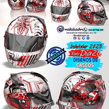 Día 26 Inktober #agv #agvhelmets #ls2helmets #ls2 #shoei #bell #bonustrack #scorpion #arail #ruroc #rurocmoto #helmets #airohhelmet #suomi #roof #inktober #notodoanimacion #3D #characterdesing #inktober2023 #inktober #diseñospersonalizados #moto #motorcy. Un projet de Design  , et 3D de Natalia DN - 25.10.2023