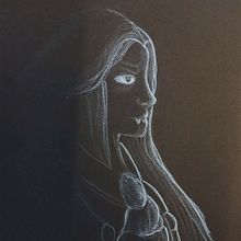 TEG Lápiz blanco en hoja negra Ein Projekt aus dem Bereich Zeichnung von Ann - 26.10.2023