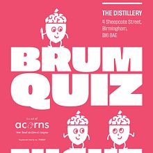 Brum Quiz Night. Un projet de Design , Design graphique, Br, ing et identité, T, pographie, Conception d'affiches, Design t , et pographique de george_972519 - 27.10.2023