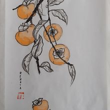 Mój projekt z kursu: Kolorowe malarstwo sumi-e do wykonywania kwiatowych ilustracji. Een project van Traditionele illustratie,  Beeldende kunst, Schilderij,  Botanische illustratie y  Illustratie met inkt van renata_szperlinska - 28.10.2023