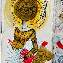 Mi proyecto del curso: Cuaderno creativo: experimenta con collage, estampación y decoupage. Un projet de Illustration traditionnelle, Collage, Papercraft , et Carnet de croquis de Madame Fan - 29.10.2023