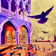 doges pigeons. Pintura projeto de Zuzana Kochánková - 29.10.2023
