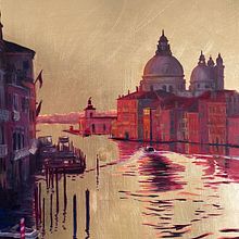 Grand canal Golden Hour. Pintura projeto de Zuzana Kochánková - 29.10.2023