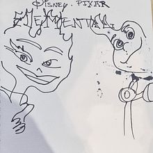 Elemental.Pixar.1.0. Ilustração tradicional, Animação 2D, Desenho e Ilustração com tinta projeto de Christine Jane Lara Monot - 29.10.2023