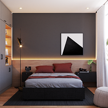 DORMITORIO PRINCIPAL. Un proyecto de Diseño, Arquitectura, Arquitectura interior y Diseño de interiores de Renzo Valdiviezo Gonzales - 29.10.2023