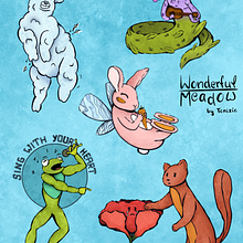 My project for course: Illustration of Adorable Characters Inspired by Nature . Desain Karakter, Menggambar, Ilustrasi Digital, Dan Gambar Digital proyek oleh tonizio - 10.30.2023