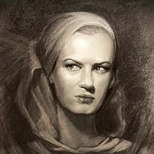 Mon projet du cours : Portrait réaliste au fusain. Projekt z dziedziny Trad, c, jna ilustracja,  Sztuki piękne,  R, sunek, Portret, R, sunek realist i czn użytkownika Cathy Duculty - 29.10.2023