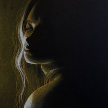 TEG 2 i 3: Pastels i llapis blanc sobre paper negre. Colored Pencil Drawing project by Sara Mateos - 10.30.2023