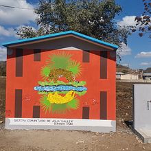 Mural Nueva Galilea. Traditional illustration, Acr, and lic Painting project by Greta Lázaro - 01.06.2022