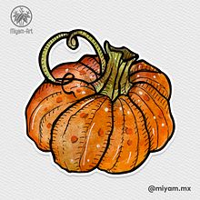 Día 31: Calabaza #31Days31Drawings2023. Un proyecto de Ilustración tradicional de Miriam Yamamoto - 31.10.2023