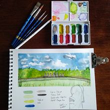 Mi proyecto del curso: Cuaderno de viaje en acuarela. Een project van Traditionele illustratie, Aquarelschilderen,  Architecturale illustratie y Sketchbook van Victoria Aba - 31.10.2023