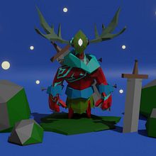 Mi proyecto del curso: Modelado de personajes low poly para videojuegos. Un progetto di 3D, Modellazione 3D, Videogiochi, Character design 3D e Progettazione di videogiochi di Michael Oscar Goitia Quispe - 01.11.2023