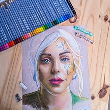 Mon projet du cours : Illustration au pastel et aux crayons de couleur. Traditional illustration, Fine Arts, Pencil Drawing, Drawing, Portrait Drawing, Realistic Drawing, and Artistic Drawing project by Mélanie Ribeiro Melanie - 10.30.2023