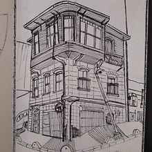 Urban Sketchers#1. Traditional illustration, Architecture, and Drawing project by joaopedrormunzoo - 07.17.2023