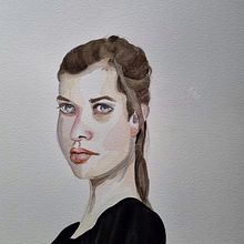 My project for course: Watercolor Portrait from a Photo. Un proyecto de Ilustración tradicional, Pintura a la acuarela y Dibujo de Retrato de Melinda Collavo - 03.11.2023