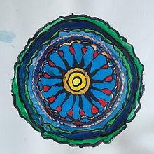 Biomorphic Design by Hafsah Danish 9 years old. Fine Arts project by Rabeea - 11.03.2023